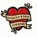 Embroidered heart with names and forever.webp