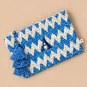 necessaire azul zigzag com inicial marinho.webp