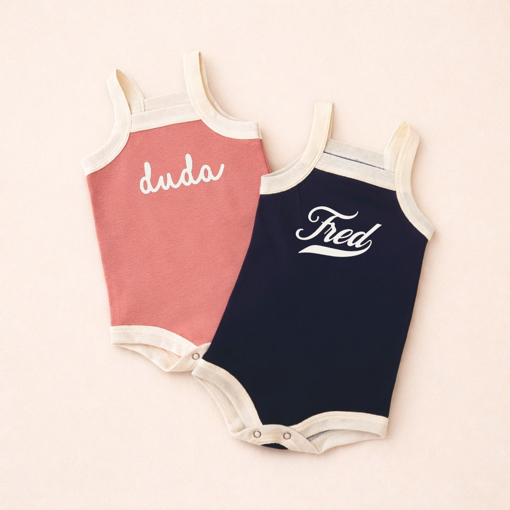 [PP-172] Body Regata Personalizado (Listrado Rosa, P (3-6M))