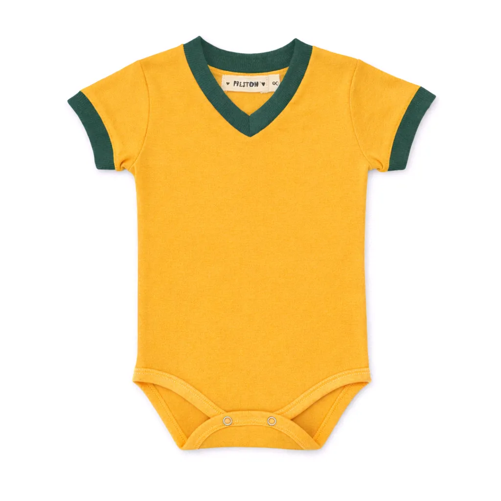 Body Amarelo com Gola V