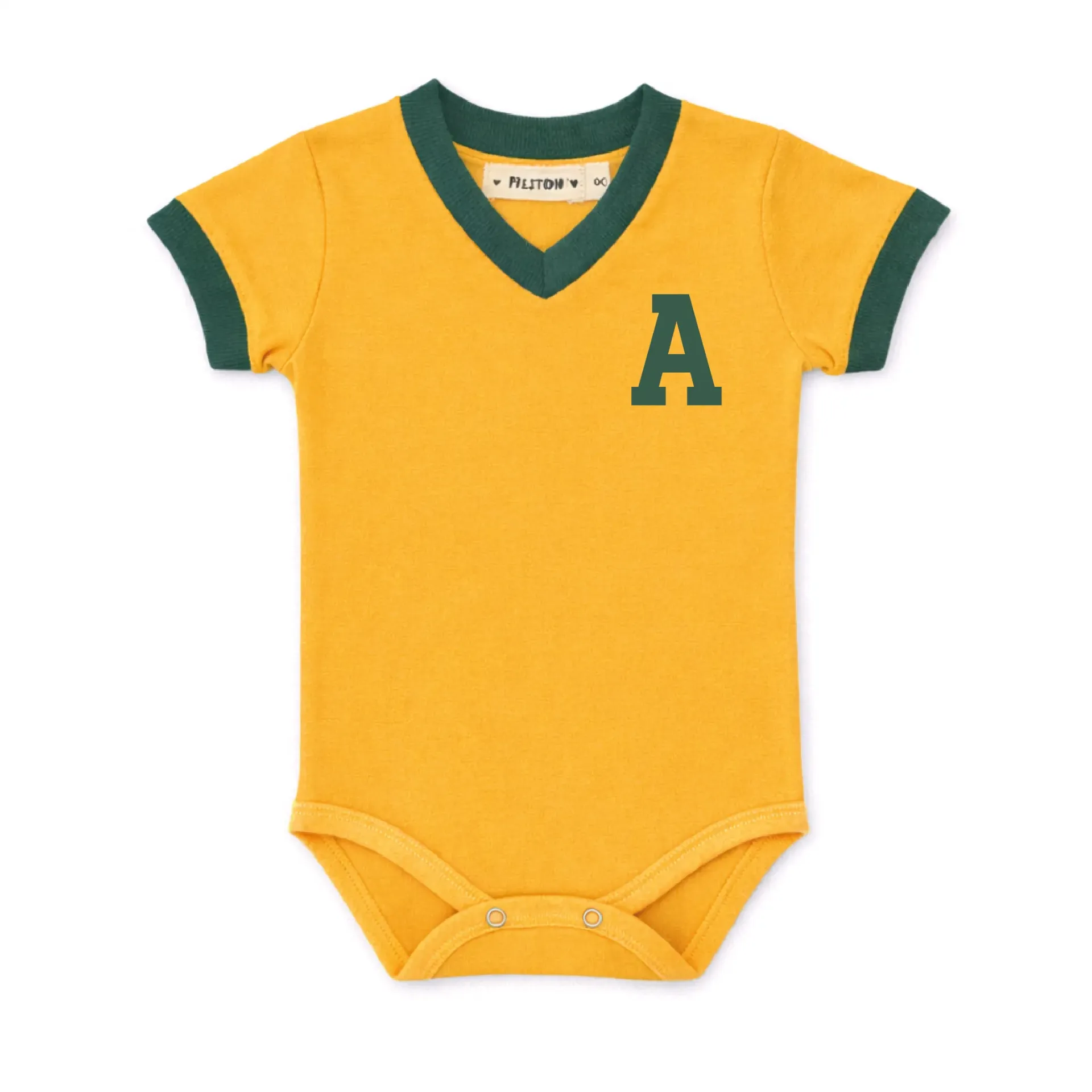 Body Amarelo com Gola V (PP)