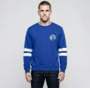 Tricot Unissex Azul Royal Listras Manga
