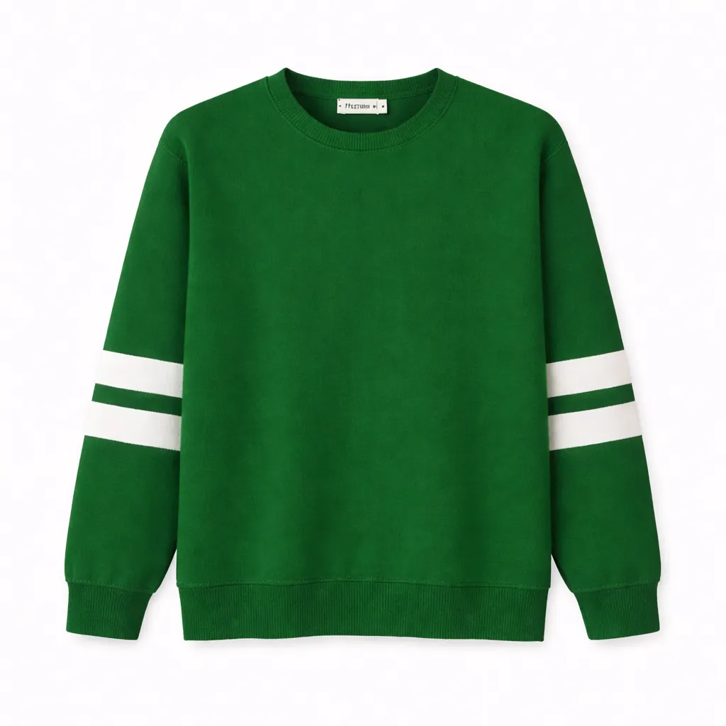 Tricot Unissex Verde Bandeira Listras Manga