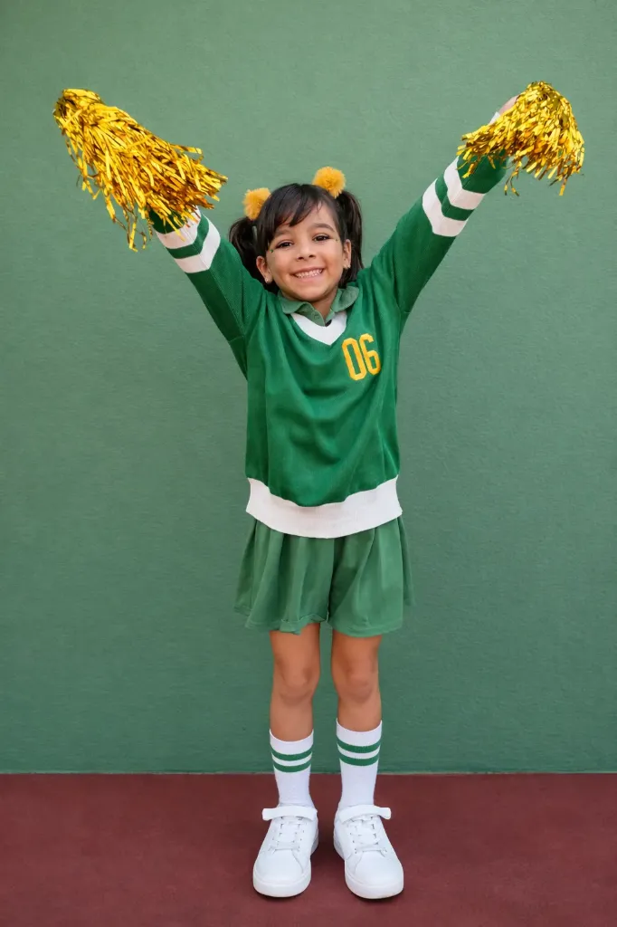 Tricot Infantil Verde Bandeira Listras Manga
