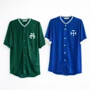 Camisa Baseball Lurex Royal com Botões