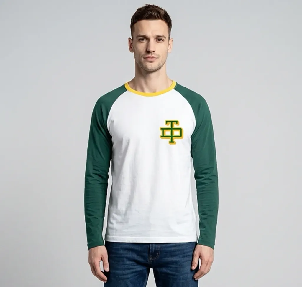 [PP-1893] Camiseta Unissex  Raglan Manga Longa (PP)