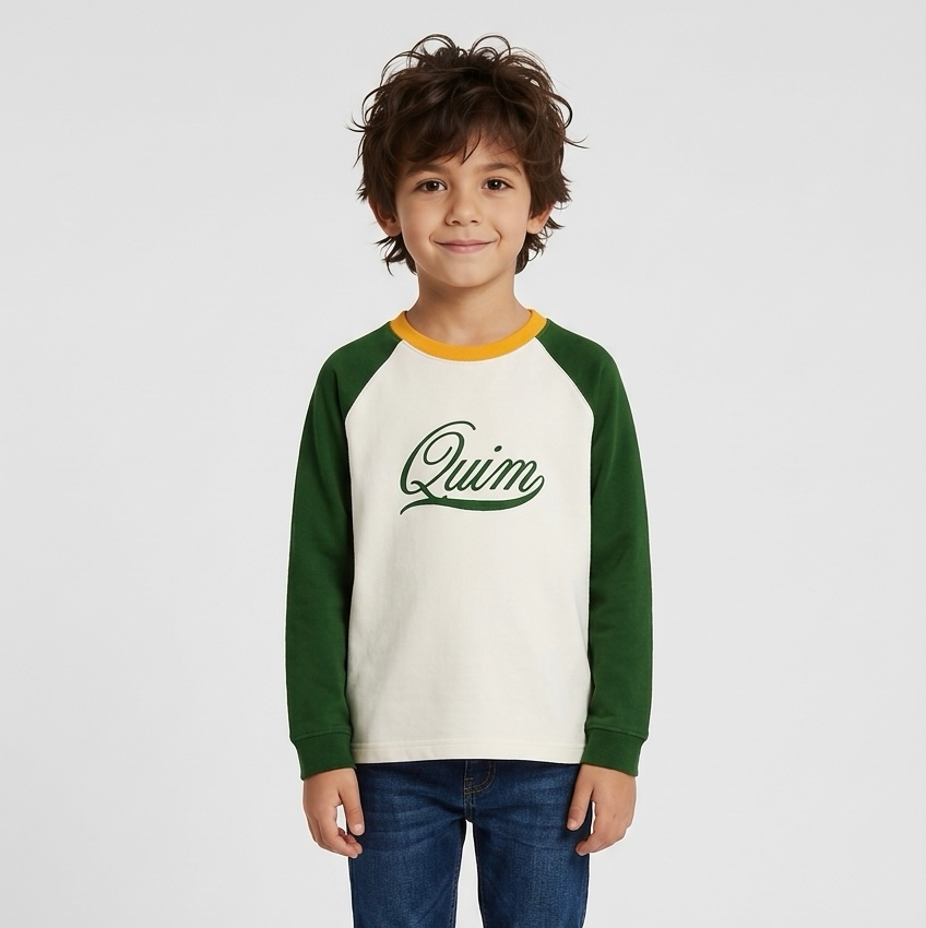 Camiseta Infantil  Raglan Manga Longa (2)