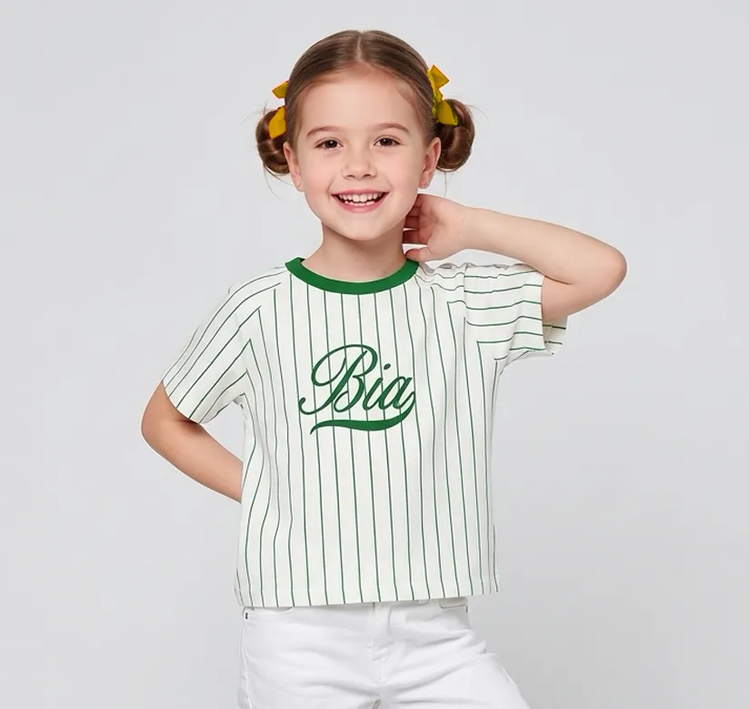 Camiseta Infantil Feminina Listras Verticais (4)