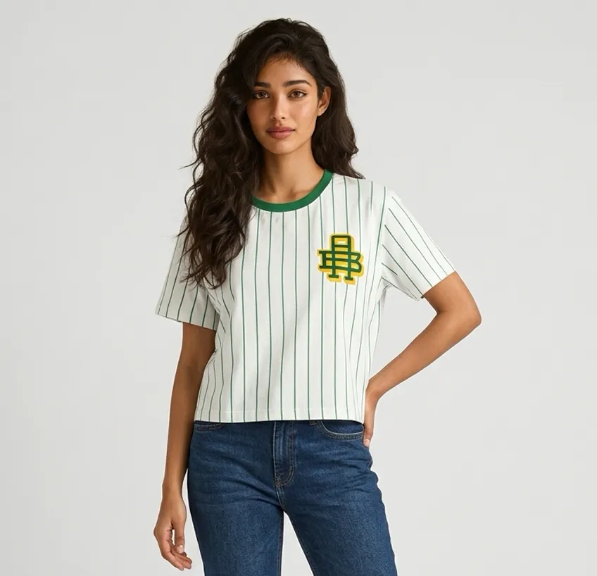 [PP-1433] Camiseta Feminina Listras Verticais (P)