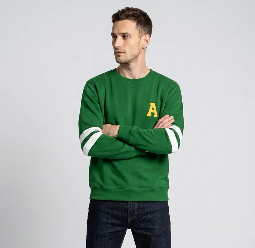 Tricot Unissex Verde Bandeira Listras Manga