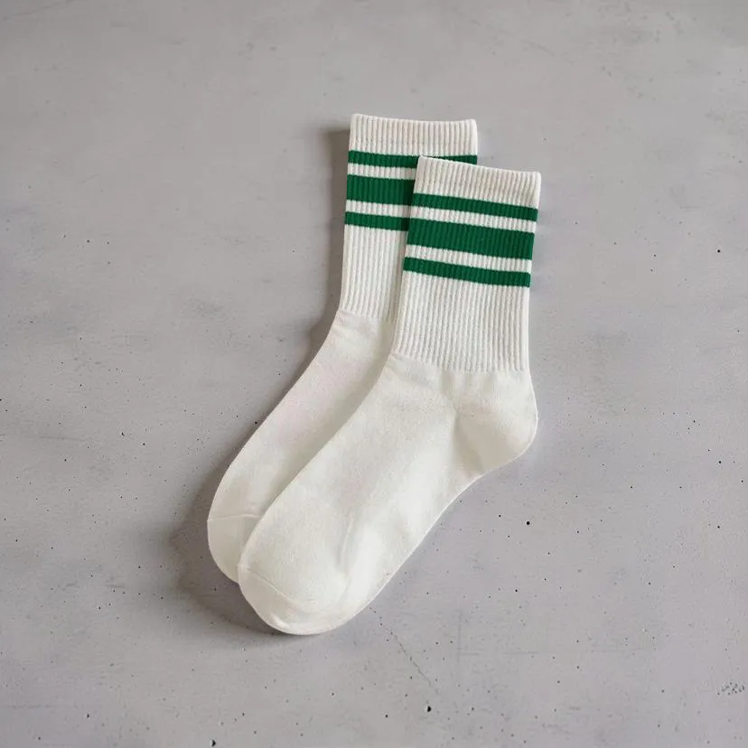 [PP-2638] Meia Infantil Listras Verdes