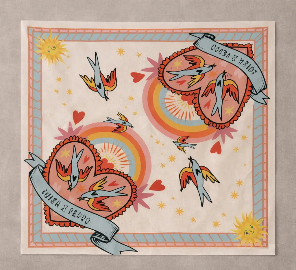 [PP-2534] Lenço Mães Estampa Rainbow (45x45cm)