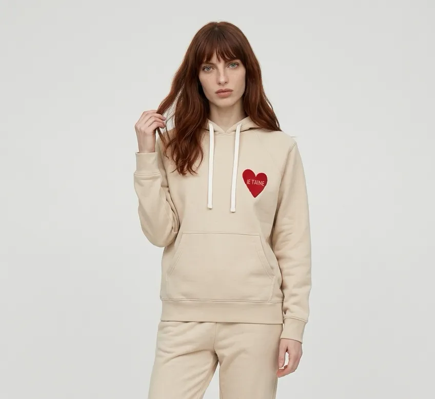 Moletom com Capuz Je T'aime