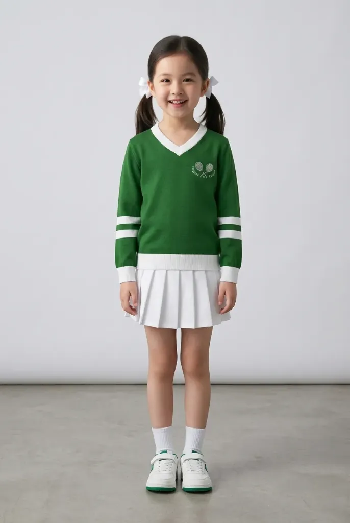 Tricot Infantil Unissex Verde Bandeira Bordado Tênis