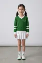 Tricot Infantil Unissex Verde Bandeira Bordado Tênis