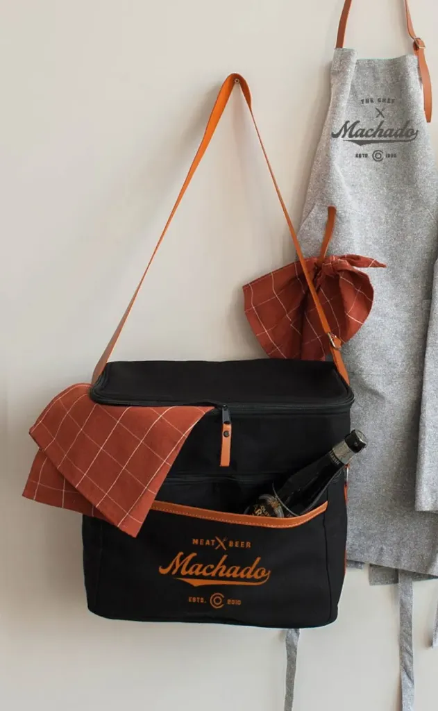 Bolsa Térmica de Lona e Couro com Sobrenome