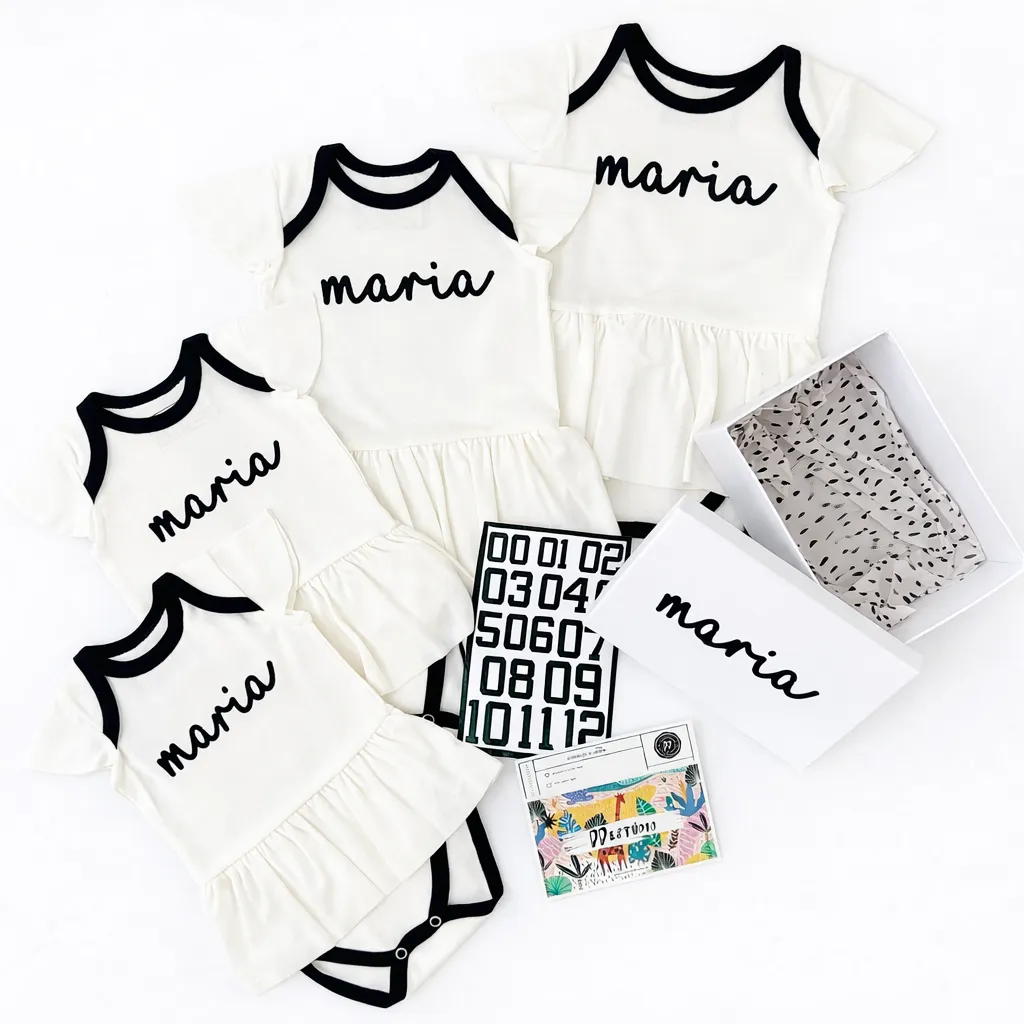 Kit de Bodies com Saia dos Meses