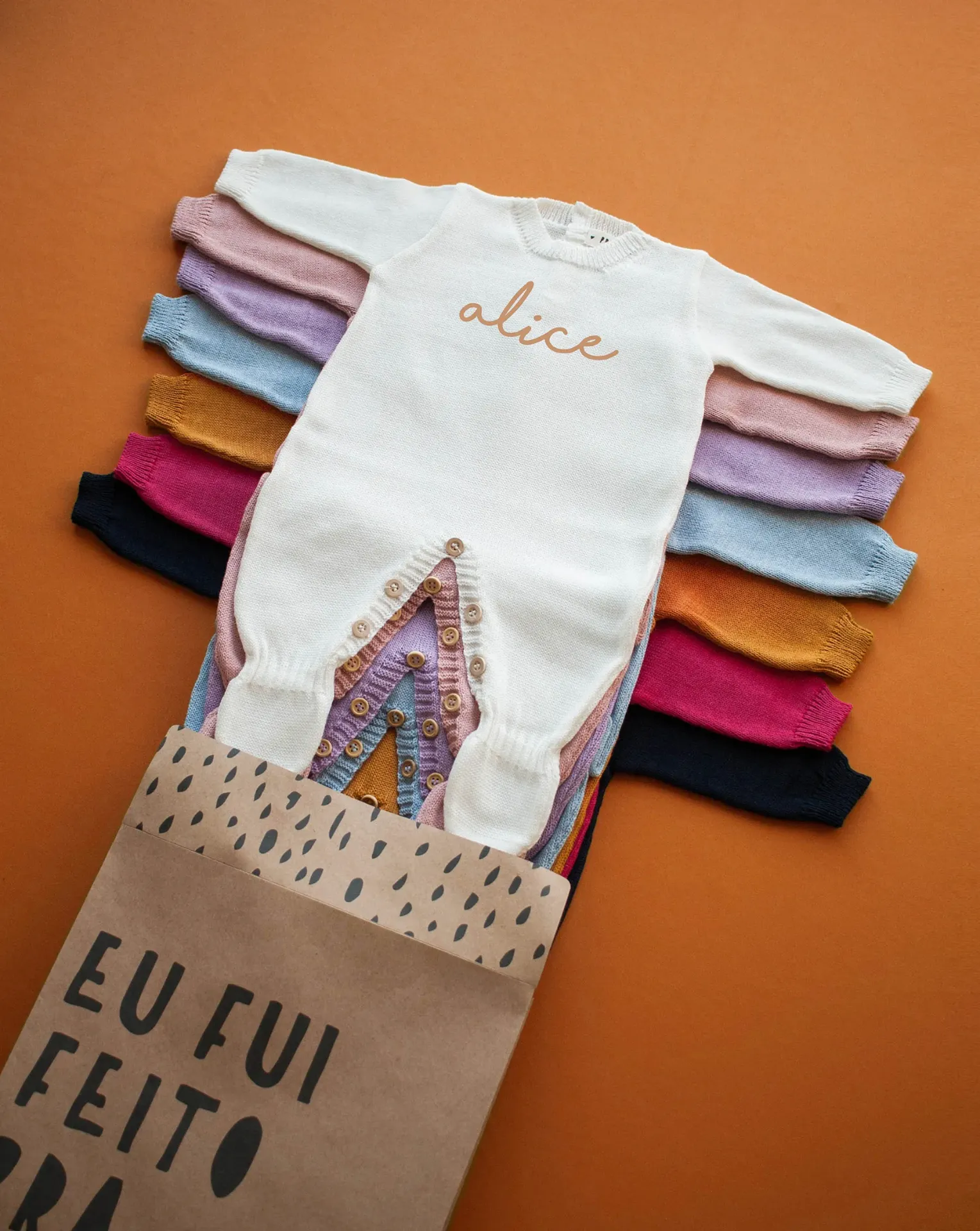 Macacão de Tricot  (Off White, RN)