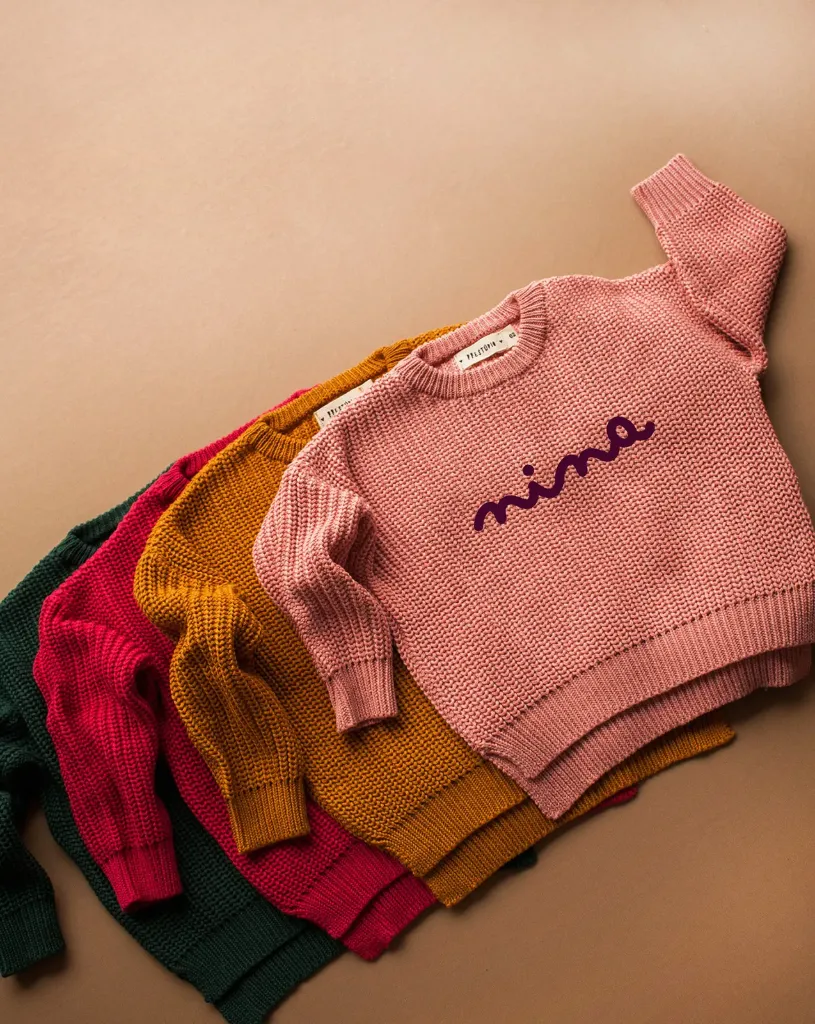 Tricot Chunky (Rosa Claro, M (6-12M))