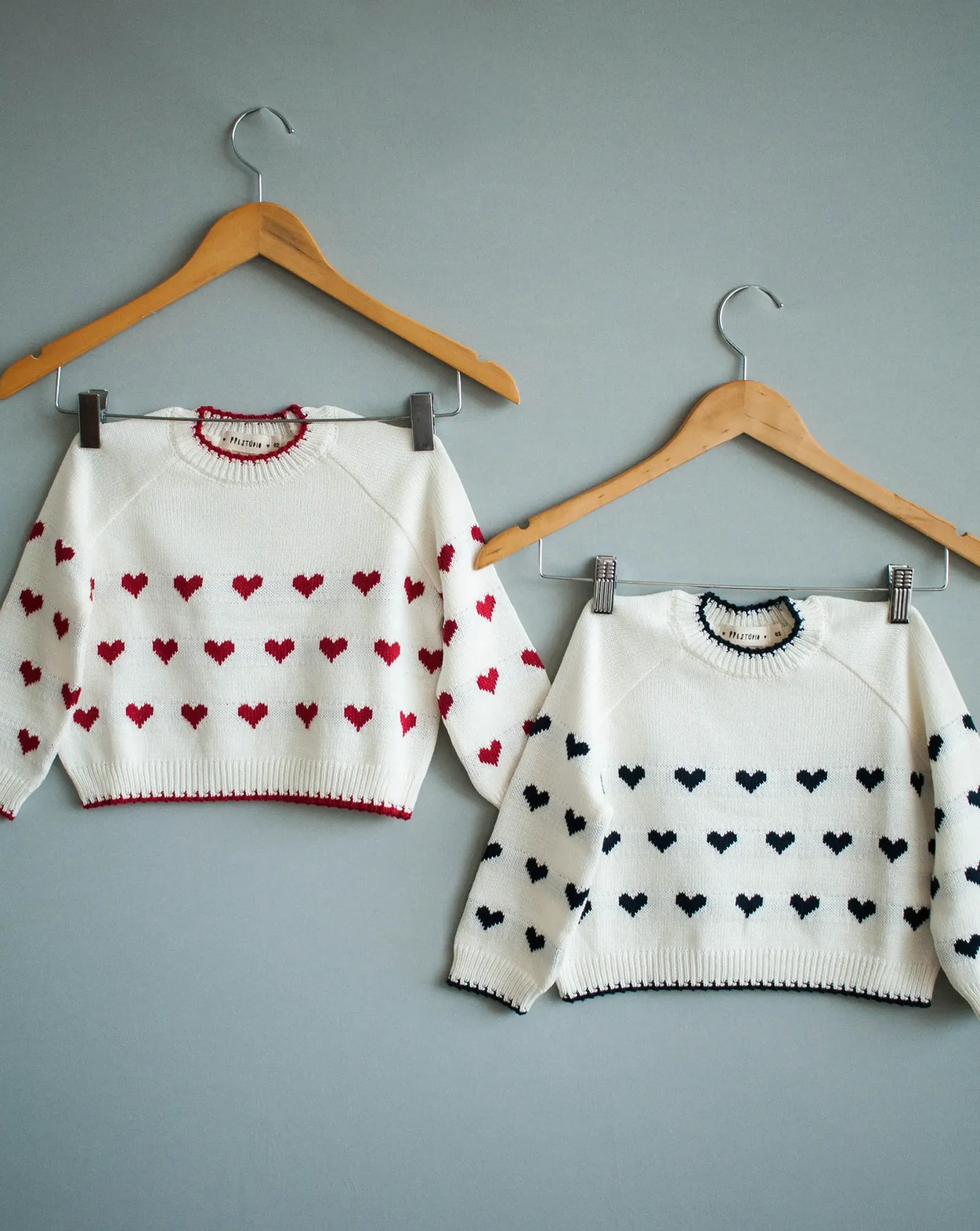 [PP-3517] Tricot Corações Infantil (Vermelho, PP (0-3M))