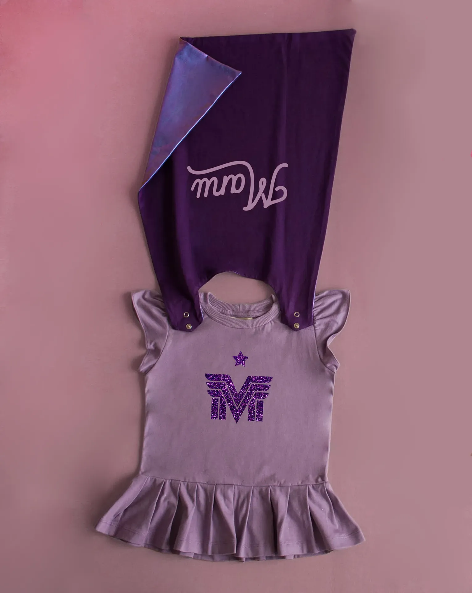 Camiseta Vestidinho com Capa Lilás (1)