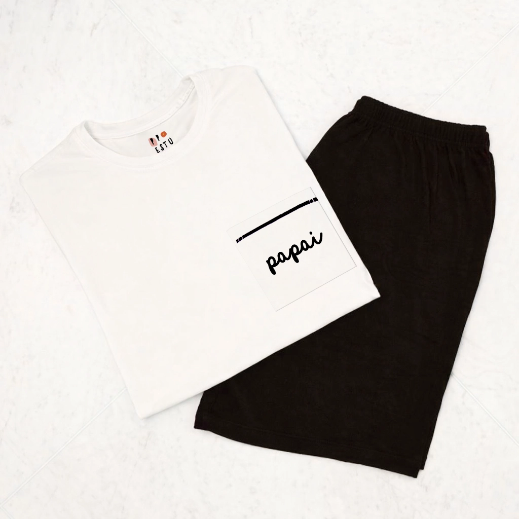 Pijama Bicolor Masculino com Tipografia Mini (P)