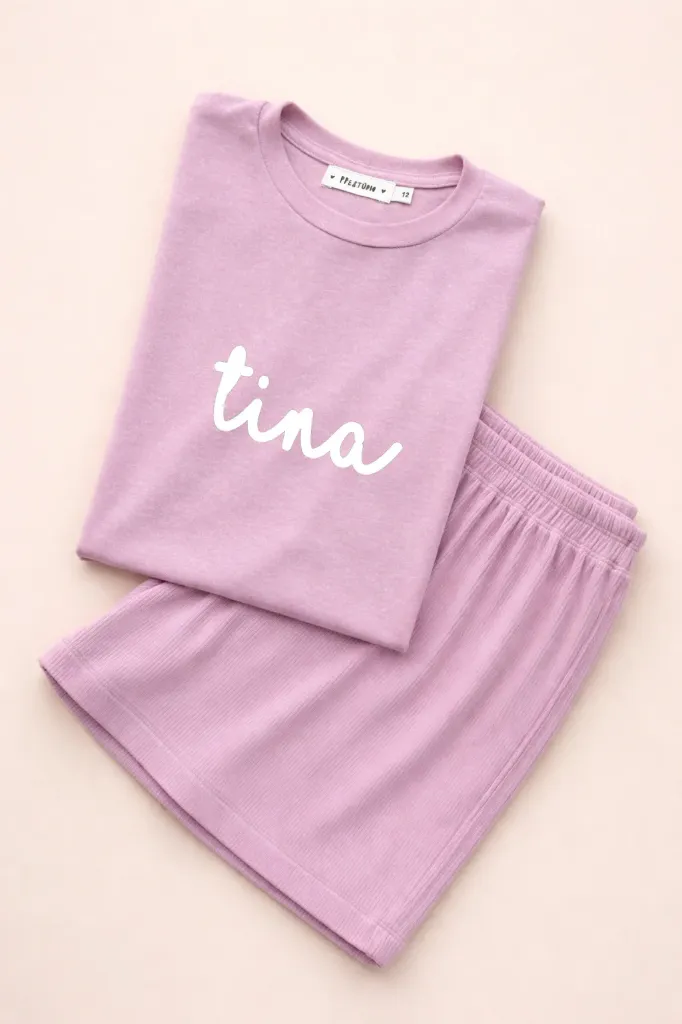 Pijama Confort Rosa Claro Brilha no Escuro