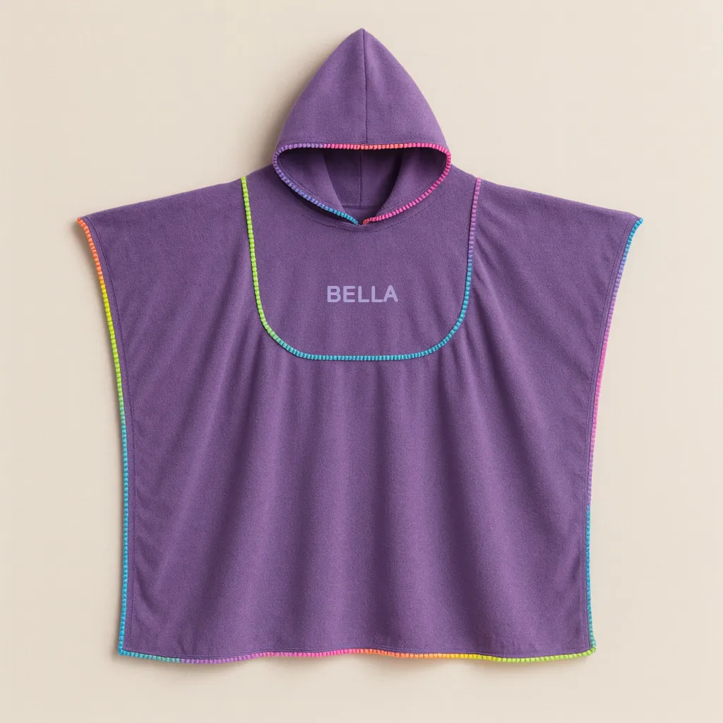 Poncho Atoalhado Lilás (PP (1-2 anos))