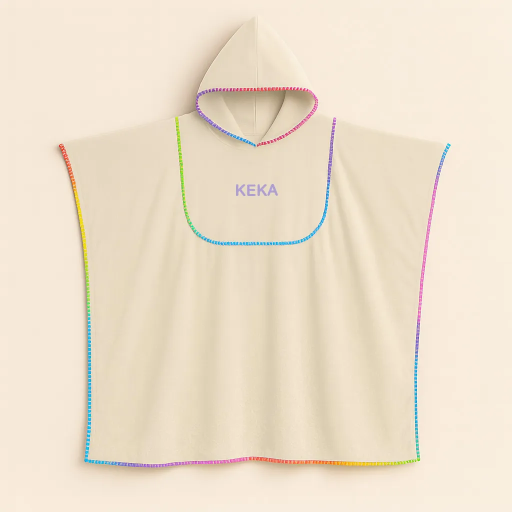 Poncho Atoalhado Marfim (PP (1-2 anos))