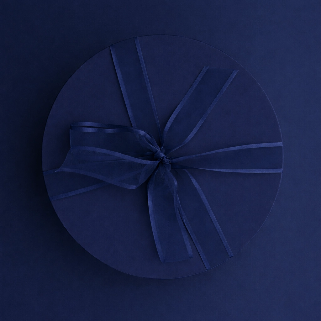 Caixa Personalizada Redonda 30 cm Marinho