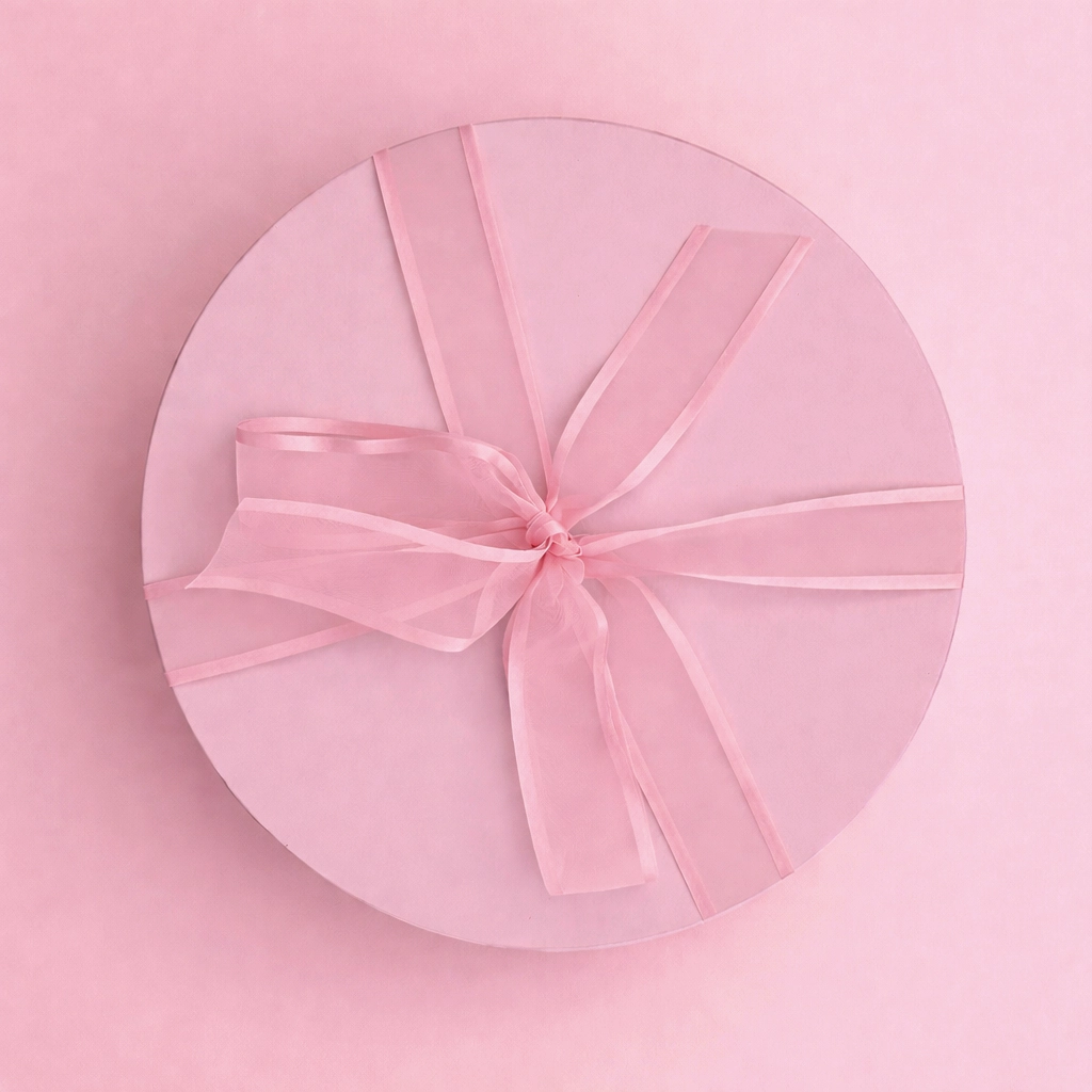 Caixa Personalizada Redonda 30 cm Rosa