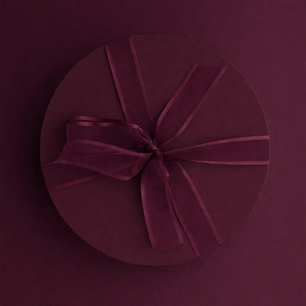 Caixa Personalizada Redonda 30 cm Vinho