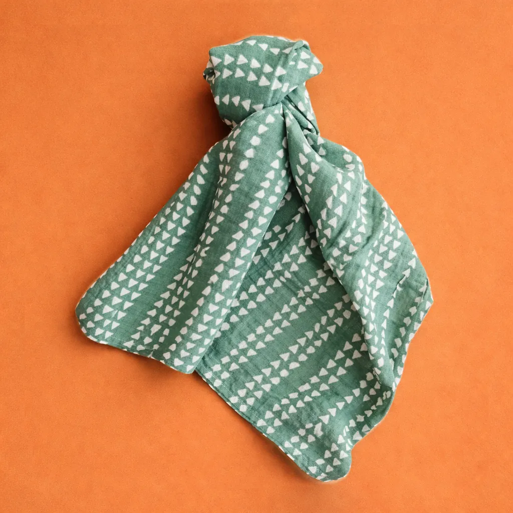 [PP-3305] Swaddle Triângulos Verde