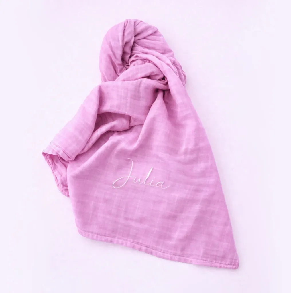 Swaddle Bordado Rosa
