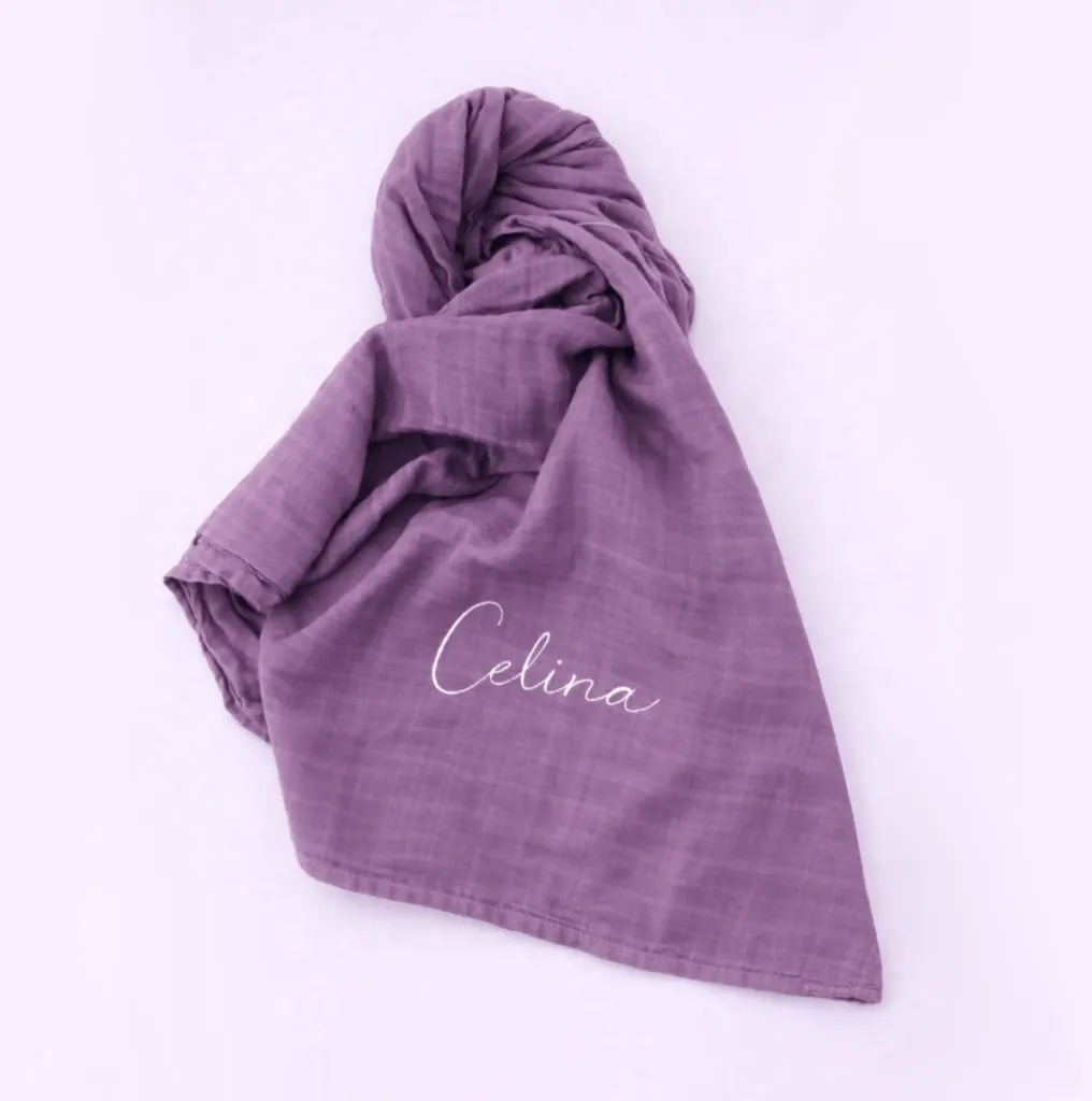 Swaddle Bordado Roxo