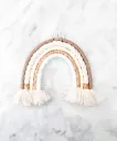 Arco Íris em Macramê Bege