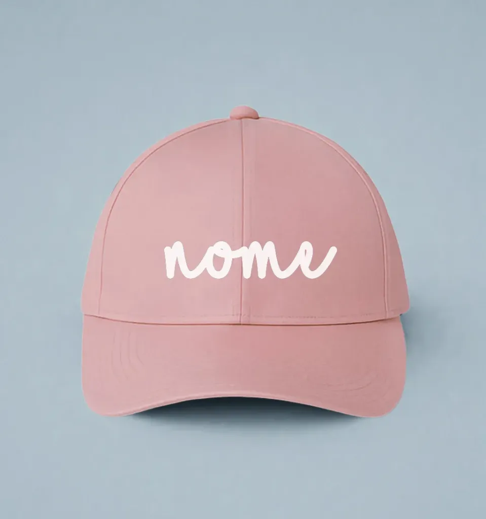 Boné Personalizado com nome - Tipografia mini (48 (Baby), Areia)