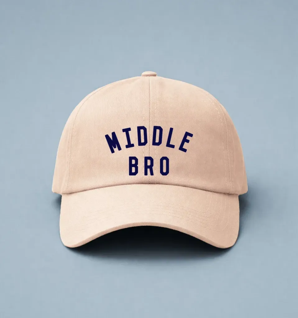 Boné Personalizado Middle Bro (48 (Baby), Areia)