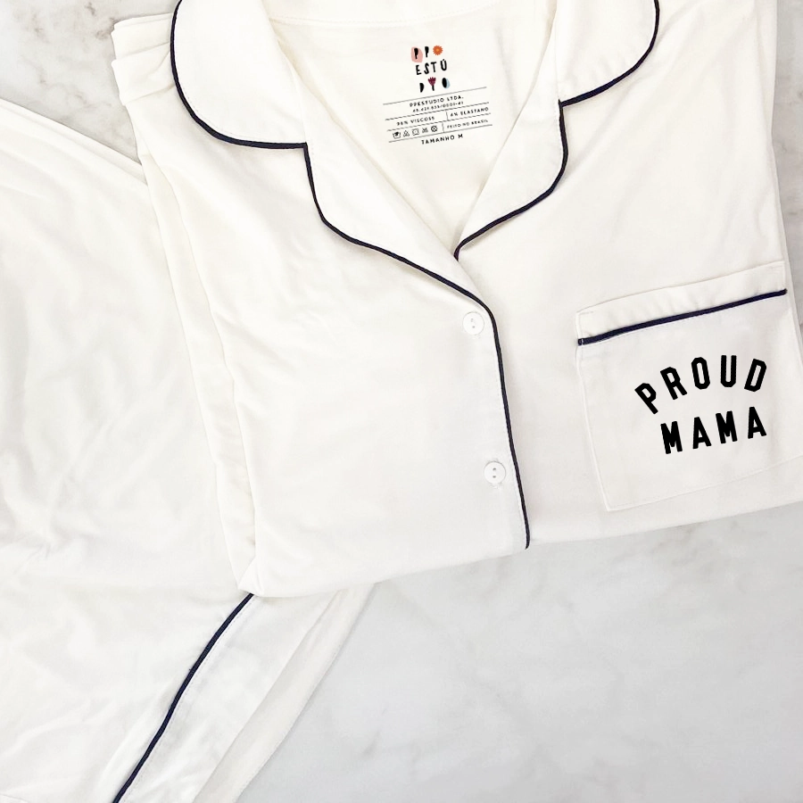 [PP-2817] Pijama Americano Feminino Proud Mama (P)
