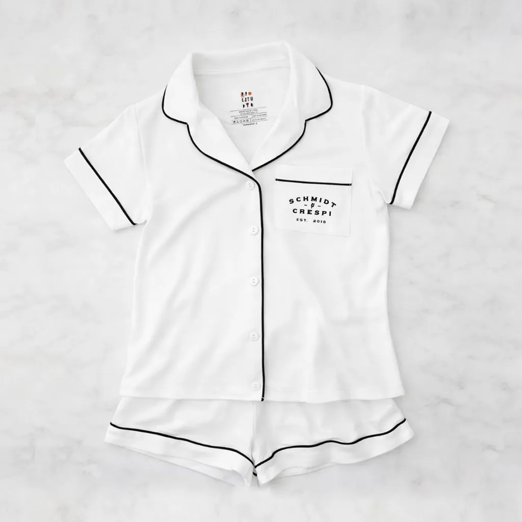 [PP-2945] Pijama Infantil Americano com Estampa Sobrenome (2)