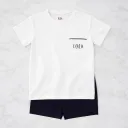 Pijama Infantil Bicolor com Iniciais