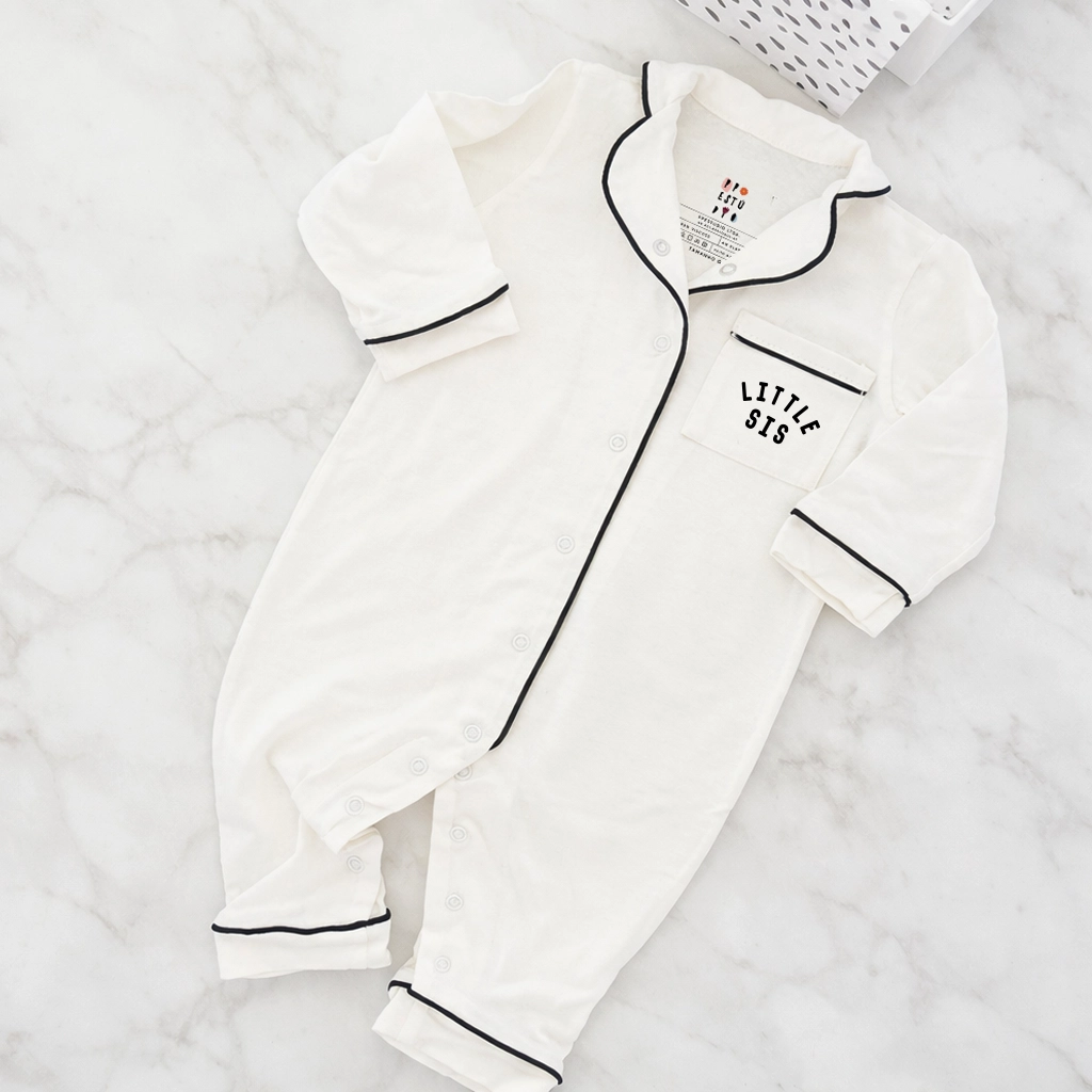 [PP-3035] Pijama Macacão Baby Americano para Irmãos (P)
