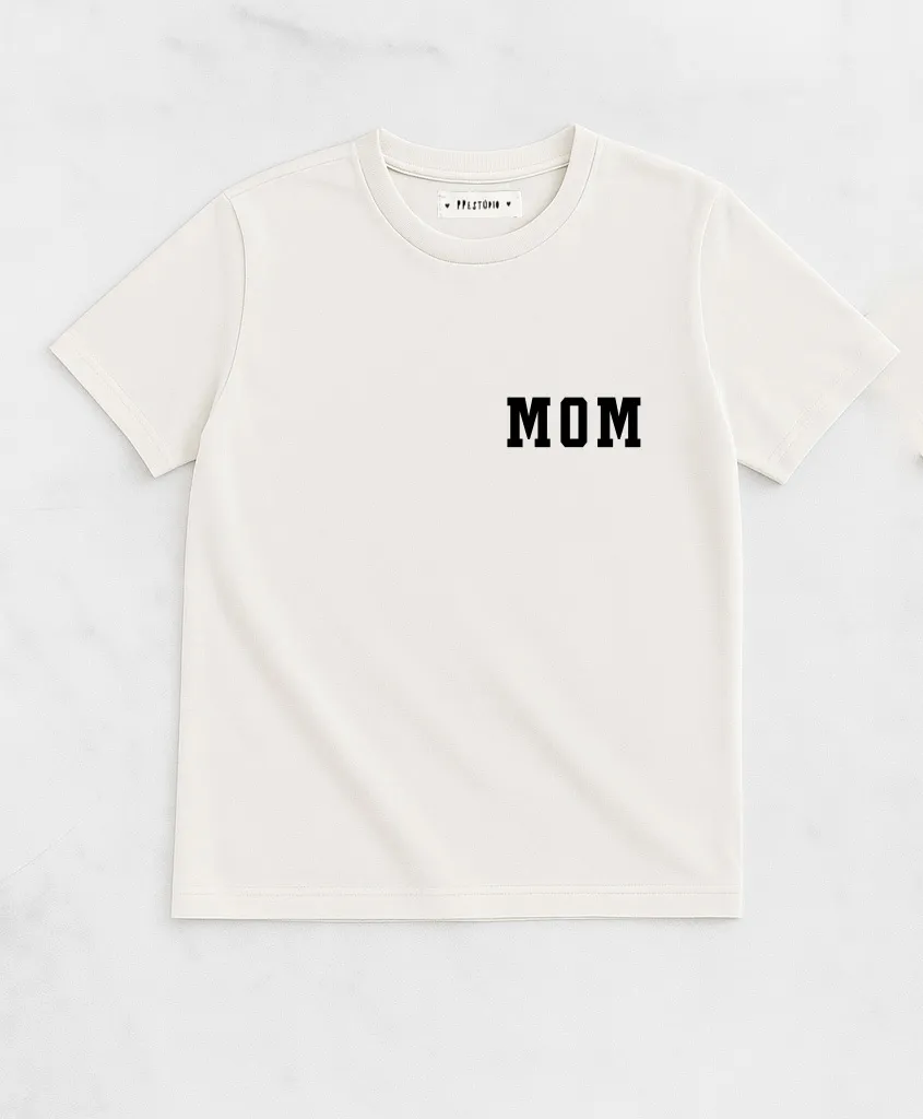 Camiseta Feminina MOM (Off White, P)