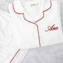 Pijama Americano Feminino Bicolor Vermelho