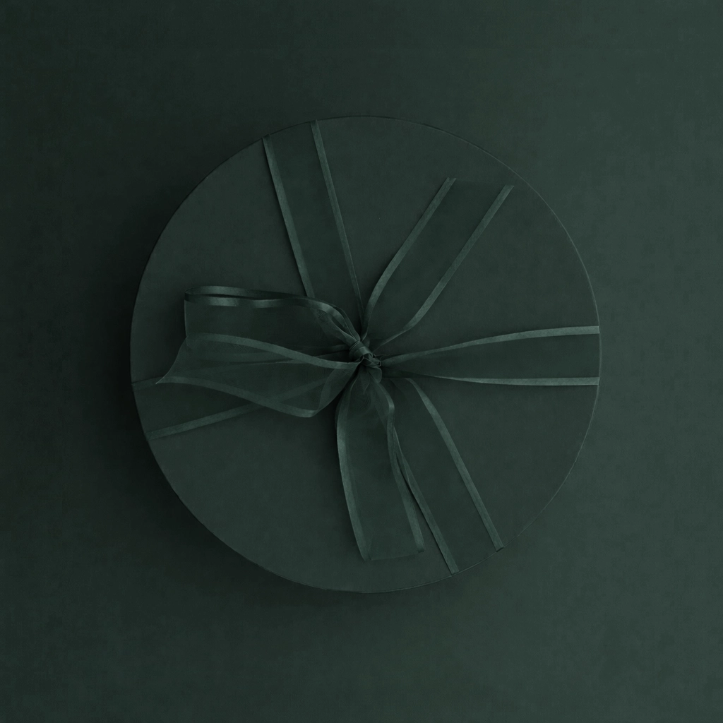 Caixa Personalizada Redonda 25cm Verde Escuro