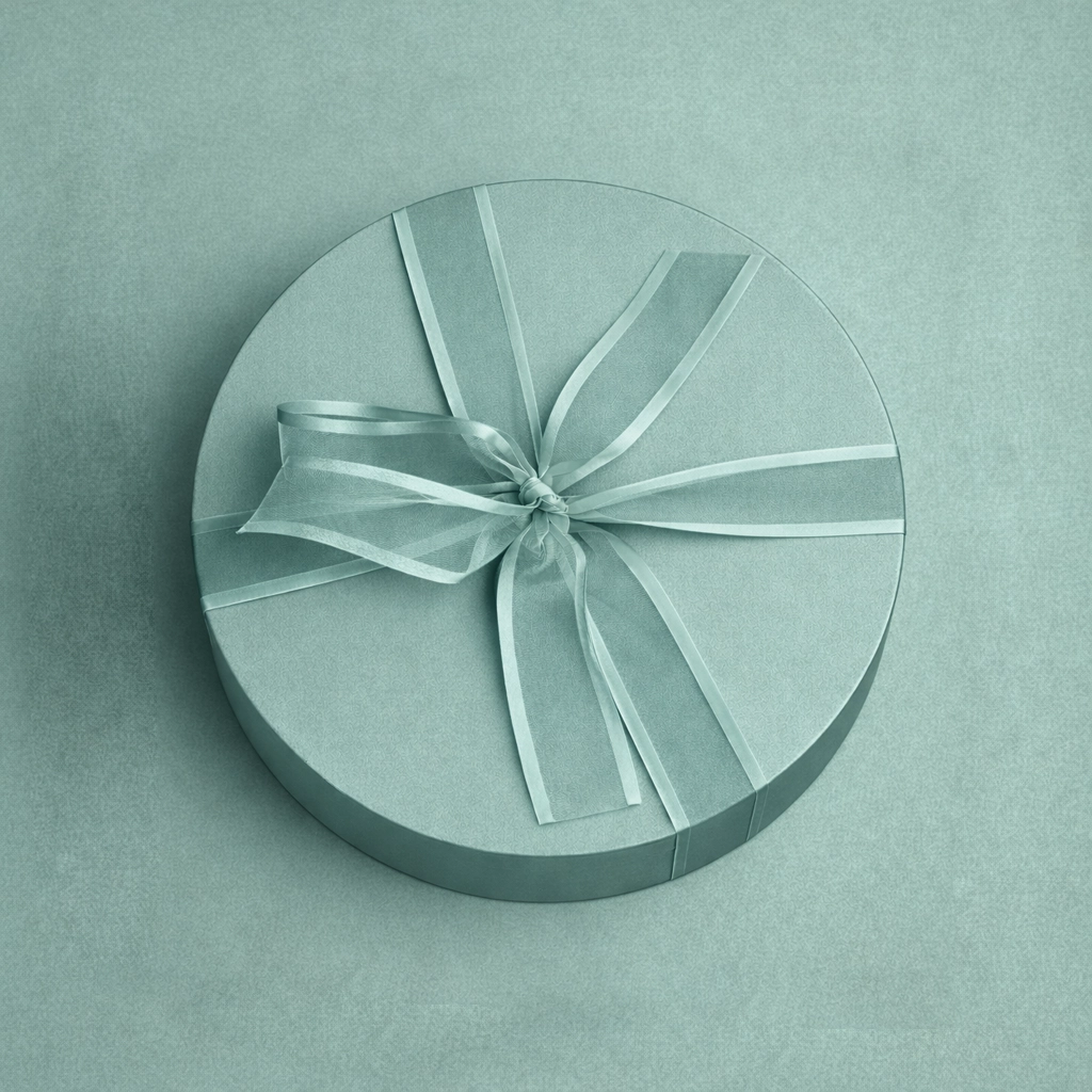 Caixa Personalizada Redonda 25cm Verde Menta