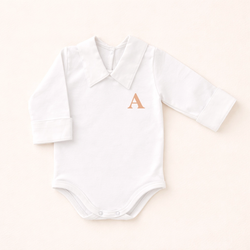 Body com Gola Social com Inicial Estampada (RN)